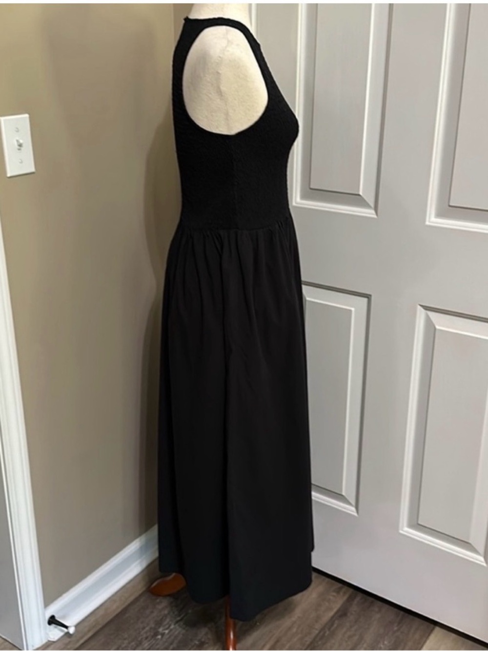 Madewell NWT Melody Midi Dress in True Black - Picture 6 of 8